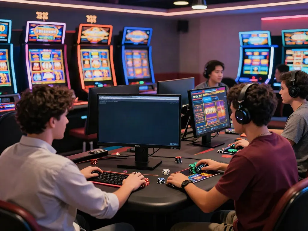 Player enjoying slots that accept credit cards in a lively online casino environment.
