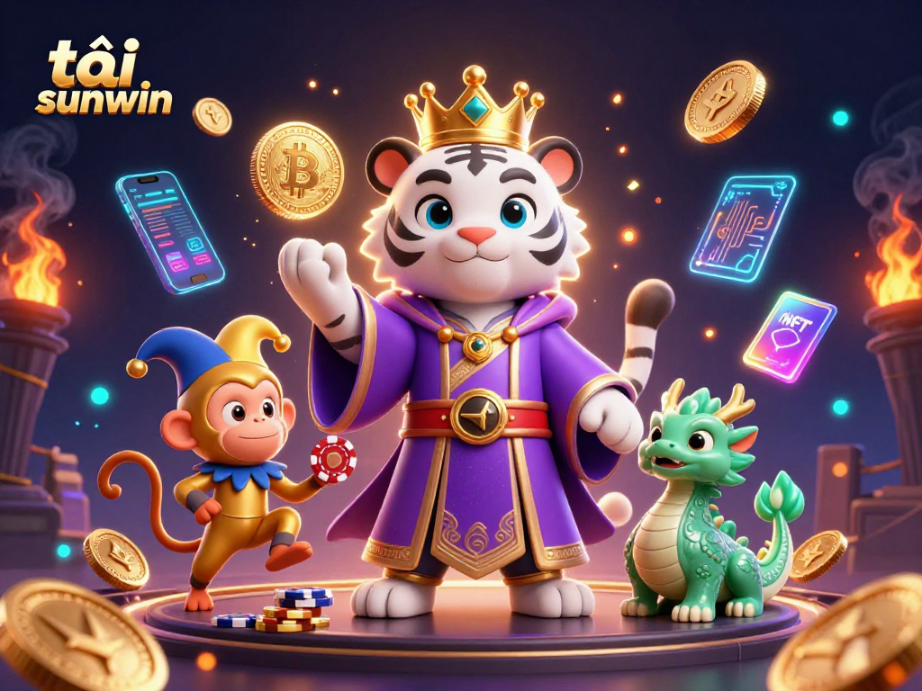 Experience the thrilling gameplay of tải sunwin with a vibrant casino scene filled with animated characters and rich game elements.