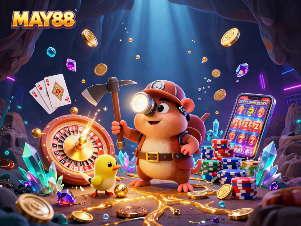 Experience exciting adventures with MAY88 while watching the treasure hunter mole mine for gold and gems!
