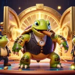Joacă la top casino online cu un țestoasă impunătoare, susținută de broaște țestoase, într-un decor bogat.