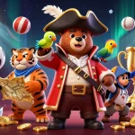 Experience the comparison of offshore paypal betting sites not on gamstop with bonuses and payment options in a vibrant 3D scene filled with dynamic characters and elements.